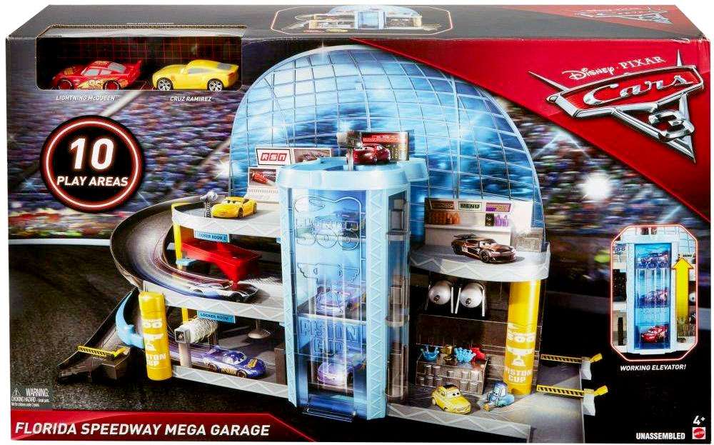 disney pixar florida speedway mega garage