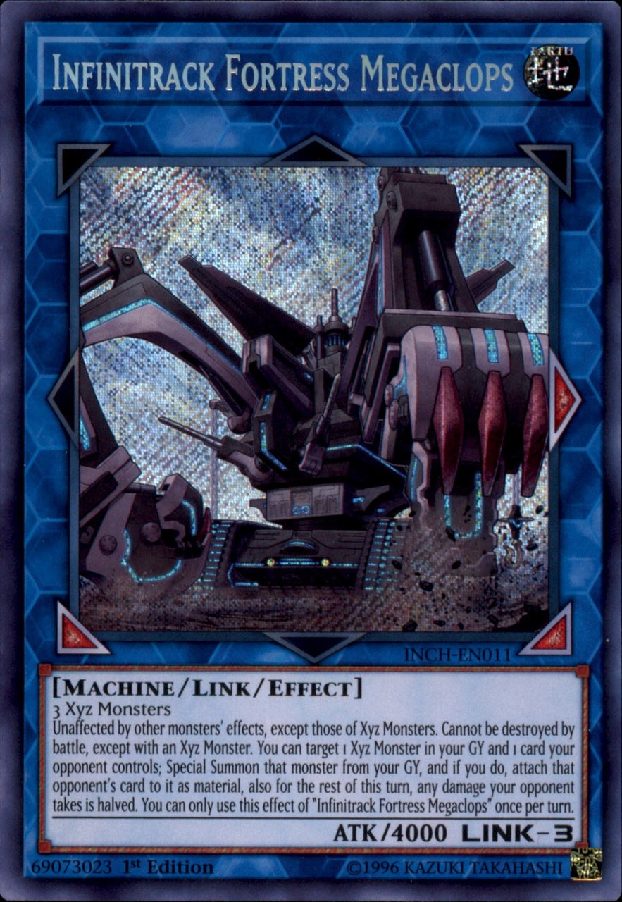 Yugioh Infinitrack Trencher Secret Rare Inch 1st Ed Near Mint - patrick star yu gi oh roblox