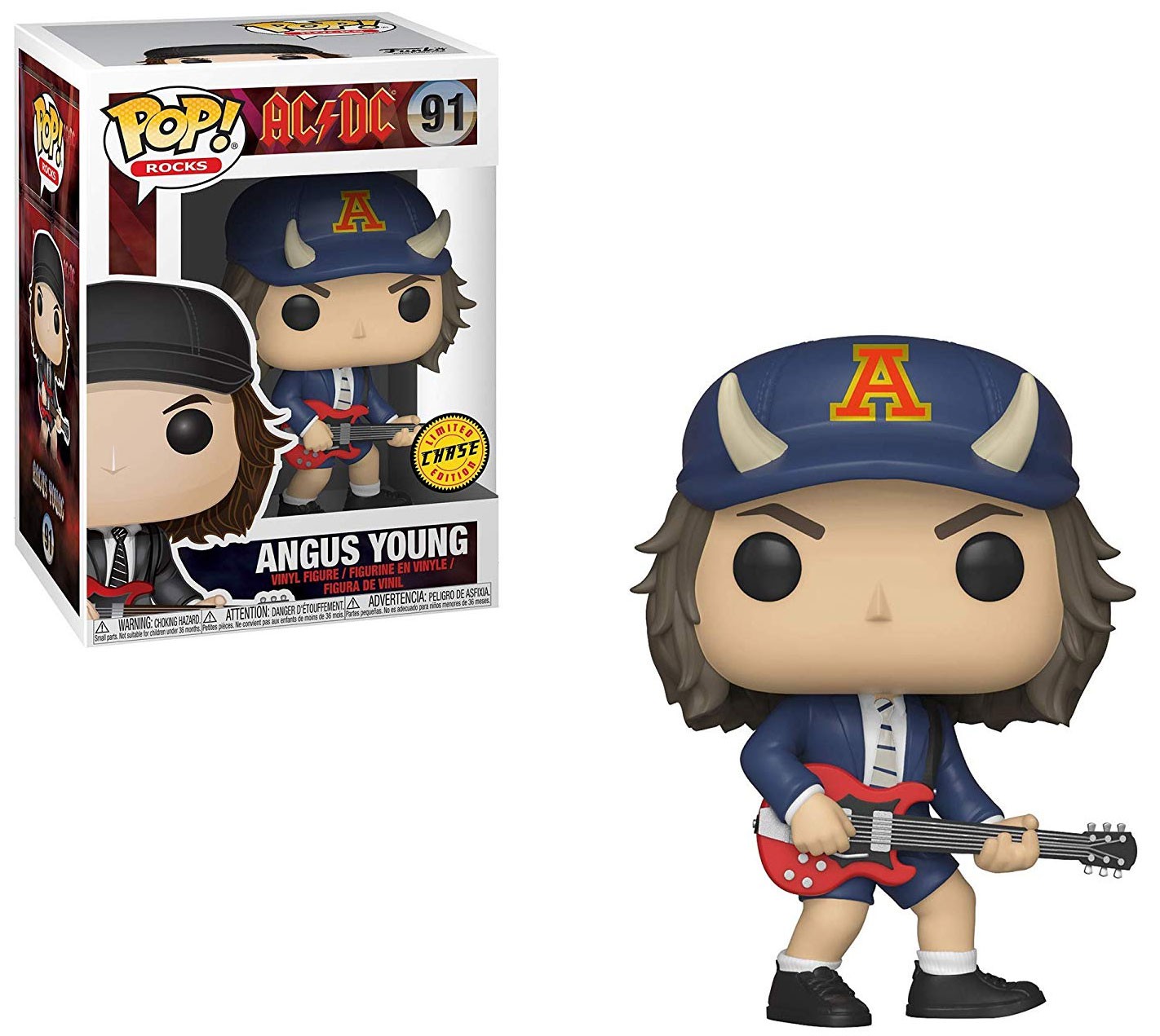 Funko Ac Dc Pop Rocks Angus Young Vinyl Figure 91 Black Hat Regular Version Damaged Package Toywiz - roblox code ac dc highway to hell