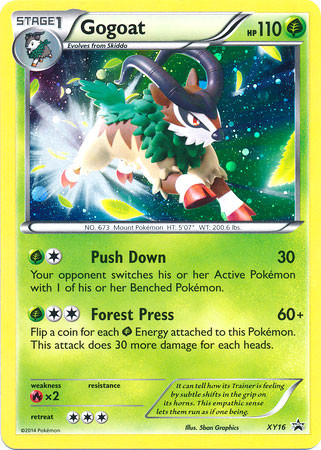 xy go pokemon cards Pokemon X Y Promo Single Card Holo Rare Gogoat XY16 Lightly Played