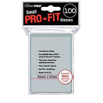 Ultra Pro Card Supplies Pro-Fit Clear Small Card Sleeves 100