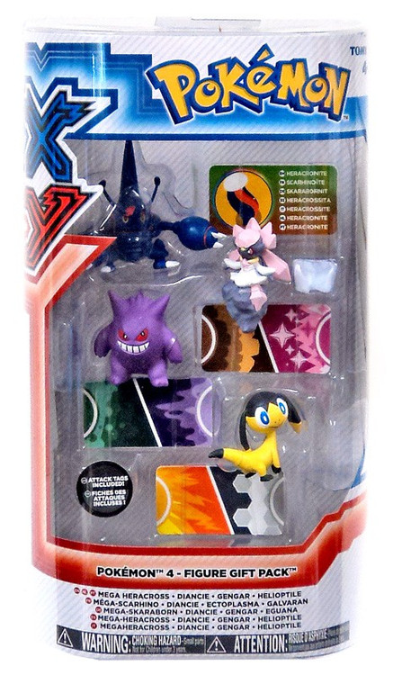 Pokemon XY Mega Heracross, Diancie, Gengar Helioptile Mini Figure
