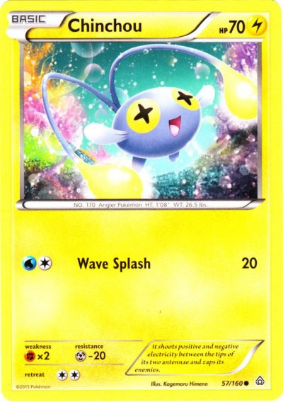 Pokemon X Y Primal Clash Single Card Common Chinchou 57 - ToyWiz