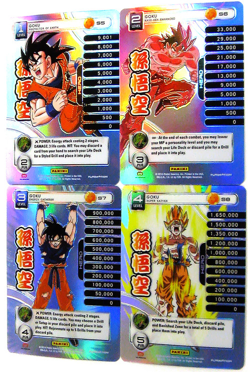 dragon ball z trading card game 2014 starter set set of 4 ball card