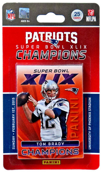 NFL New England Patriots 2015 Panini Football Cards Patriots Super Bowl 49  Champions Team Set - ToyWiz