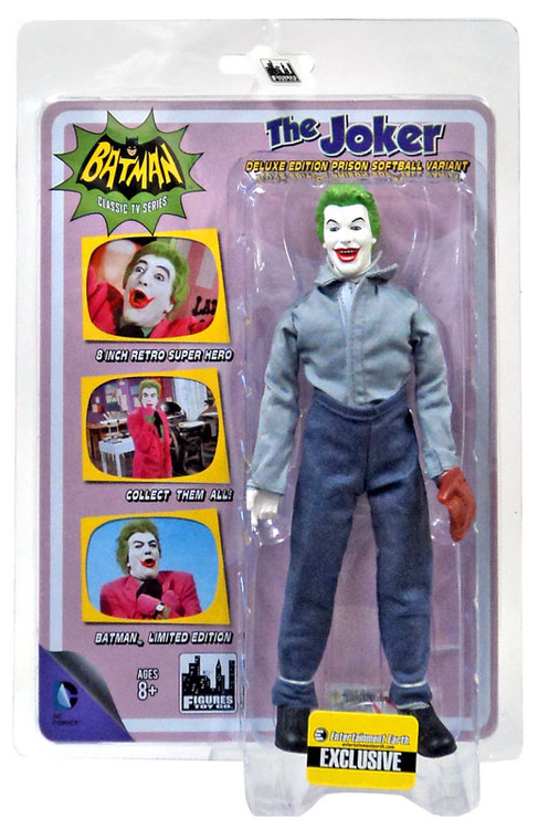 Batman 1966 TV Series Classic TV Heroes The Joker Exclusive 8 Action Figure  Prison Softball Variant Figures Toy Co. - ToyWiz
