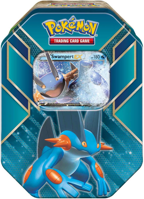 Pokemon XY Hoenn Power Swampert-EX Tin Set 4 Booster Packs Promo