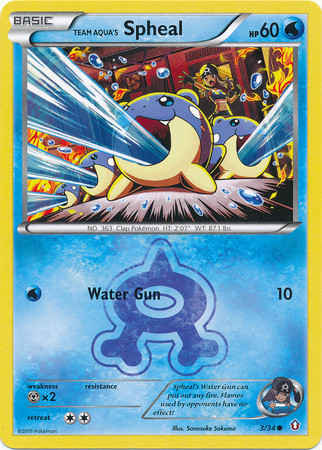 Pokemon X Y Double Crisis Single Card Common Team Aquas Spheal 3 - ToyWiz Pokemon X Y Double Crisis Single Card Common Team Aquas Spheal 3 - ToyWiz