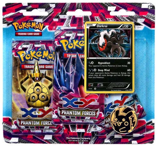 pokemon x and y phantom forces booster pack XY Darkrai Special Edition 3 Packs, Promo Card Coin Pokemon USA Take along Aegislash Pokémon TCG: XY-Phantom Forces Sleeved