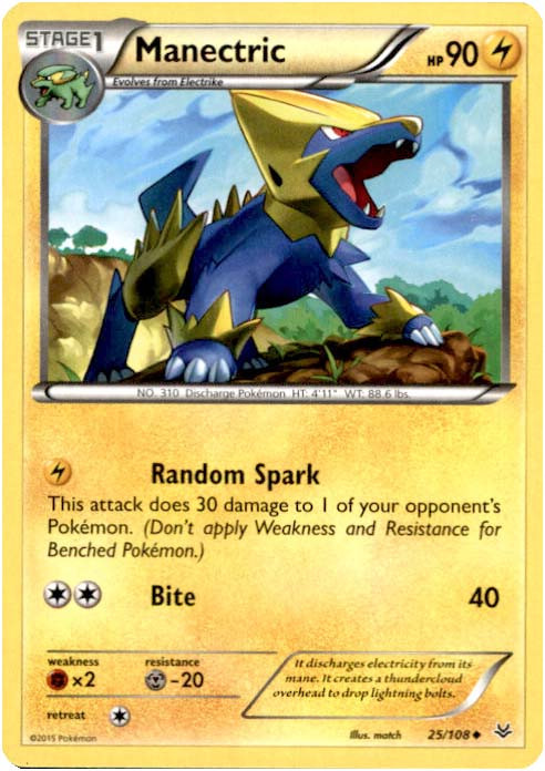 manectric pokemon card Pokemon Trading Card Game XY Roaring Skies Single Card Uncommon Manectric  25