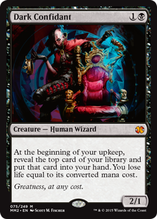 mtg modern masters card prices Magic The Gathering 2015 Single Mythic Rare Dark Confidant 75 holofoil pattern or surface detail) Dark Confidant from Modern Masters