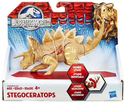 Jurassic World Bashers Biters Stegoceratops 8 Action Figure Tan