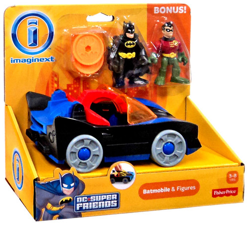 Fisher Price DC Super Friends Imaginext Batmobile Figures Set
