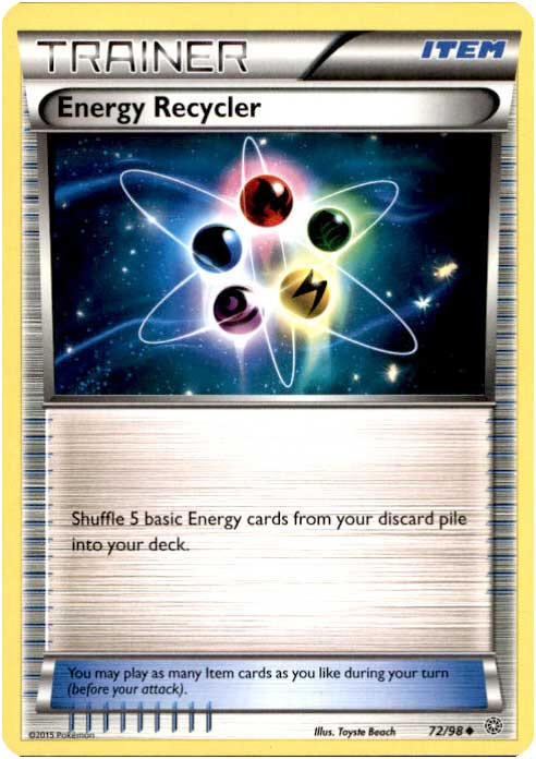 Pokemon Trading Card Game XY Ancient Origins Single Card Uncommon Energy  Recycler 72 - ToyWiz