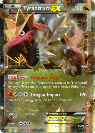 ポケモンカード　XY RR PROMO Pokemon X Y Promo Single Card Ultra Rare Tyrantrum EX XY70 - ToyWiz