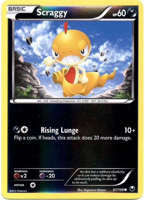 Pokemon Black White Promo Single Card Reverse Holo Scraggy 67 - ToyWiz