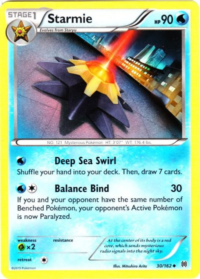 pokemon starmie card 121/165 - Staryu - 151 Water Water Multishot Star Discard any amount of Water Energy from this Pokmon Starmie V | Astral Radiance