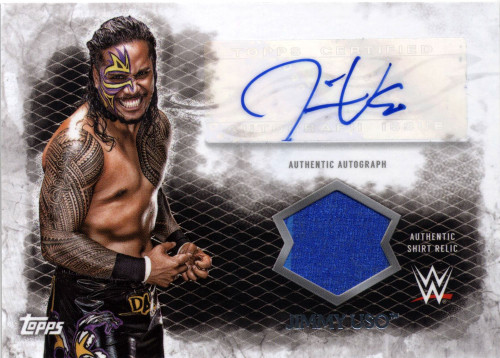 WWE Wrestling Topps 2015 Undisputed Jimmy Uso Autograph Relic Card