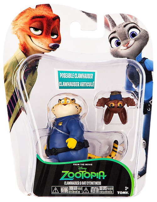 Disney Zootopia Clawhauser Bat Eyewitness Mini Figure 2-Pack