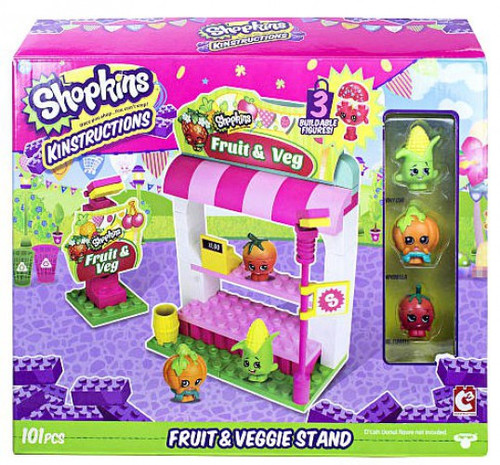 Shopkins Kinstructions Fruit Veggie Stand Building Set Bridge