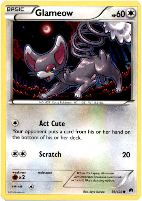 Pokemon Trading Card Game XY BREAKpoint Single Card Common Glameow