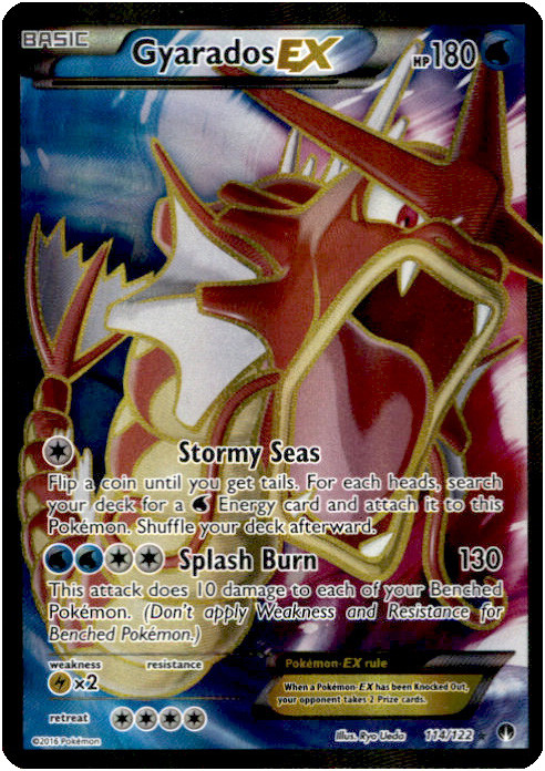 gyarados pokemon card value 2016 - 34/108 Reverse Holo Rare Stock image Pokemon Trading Card Game XY