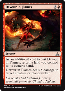 Magic The Gathering Trading Card Game Oath of the Gatewatch Single Card Uncommon Devour in Flames 106 - ToyWiz Magic The Gathering Trading Card Game Oath of the Gatewatch Single Card Uncommon Devour in Flames 106 - ToyWiz