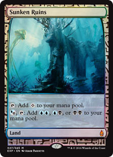 Mtg Oath of the Gatewatch Uncommon Sunken Ruins #180 [Zendikar Expedition]