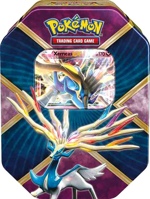 shiny xerneas pokemon card Pokemon XY Shiny Kalos Xerneas Tin Set 4 Booster Packs Promo Card Pokemon  USA