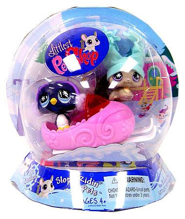 Littlest Pet Shop Chilliest Pet Pair Chinchilla & Penguin Figure 2-Pack  [Slope Ridin' Pets]