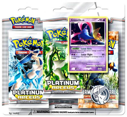 Pokemon Platinum Arceus 3-Booster Blister Pack - Cresselia Promo