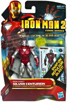 silver iron man action figure