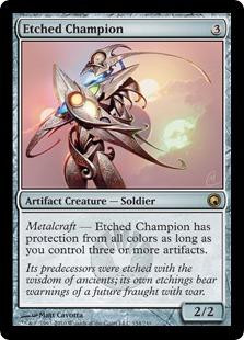Magic The Gathering Scars of Mirrodin Single Card Rare Etched Champion 154  - ToyWiz