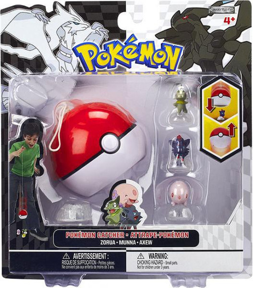 Pokemon Black White Series 3 Catcher Zorua, Munna Axew Figure 3
