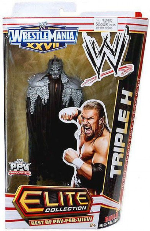 WWE Wrestling Elite Collection WrestleMania 27 Triple H Exclusive Action  Figure [Damaged Package]