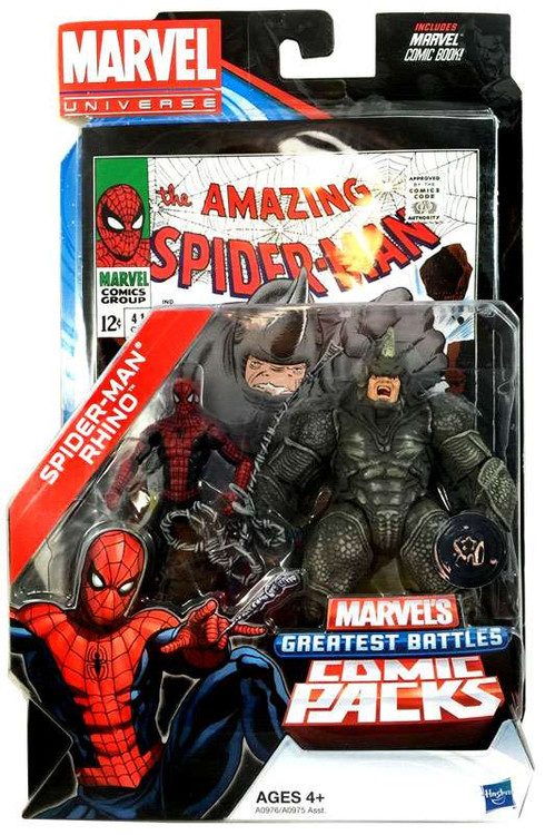 Marvel Universe Greatest Battles Comic Packs Spider-Man Rhino