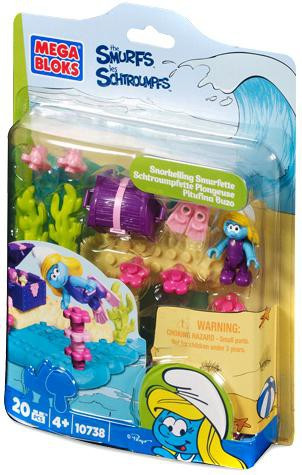 Mega Bloks The Smurfs Snorkeling Smurfette Set 10738 - ToyWiz