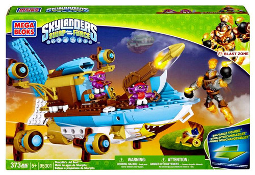Mega Bloks Skylanders Swap Force Sharpfins Jet Boat Set 95301 - ToyWiz
