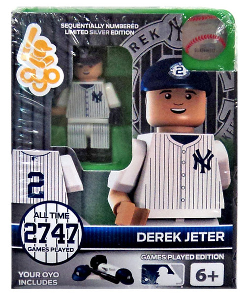 MLB New York Yankees All Star Vinyl Derek Jeter Vinyl Figure Gray Jersey  Upper Deck - ToyWiz