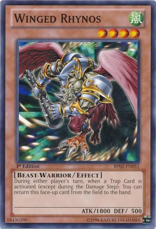 【中古】YU GI OH Winged Rhynos Limited Edition fotb-ense2?Foilカード[おもちゃ] YuGiOh Battle Pack 2 War of the Giants Single Card Mosaic Winged