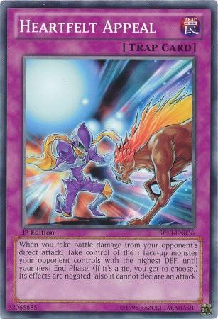 YuGiOh Star Pack 2013 Single Card Starfoil Rare Heartfelt Appeal SP13-EN036  - ToyWiz