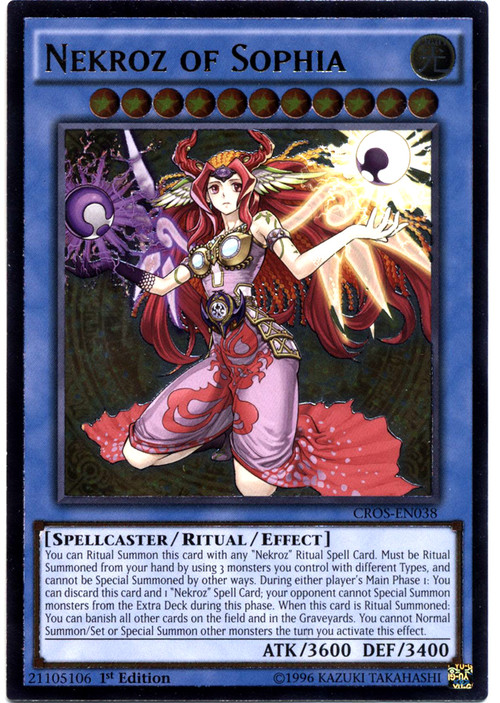 Yu-Gi-Oh! Card - Zefrasaber, Swordmaster Of The Nekroz (CROS-EN026) - Crossed Souls 1st Edition Common - View #7