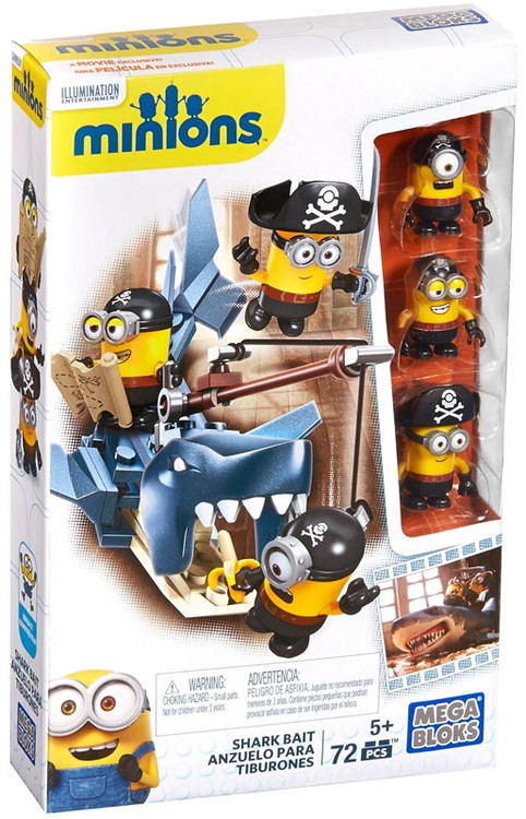 Mega Bloks Minions Shark Bait Set 38023 Toywiz - sharbait hat roblox