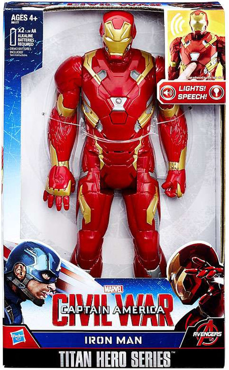 特撮 MARVEL CIVIL WAR IRON MAN 400% Captain America Civil War Iron Man Electronic Titan Action Figure