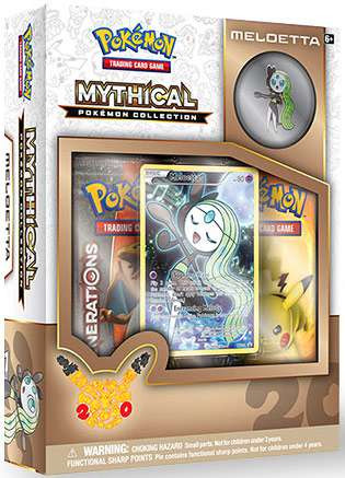 Pokemon Trading Card Game Mythical Meloetta Collection Box 2 Booster Packs,  Promo Card Pin Pokemon USA - ToyWiz
