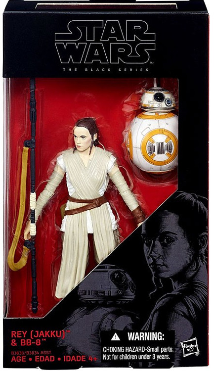 Star Wars The Force Awakens Black Series Rey Jakku BB-8 6 Action Figure  Version 1 - No Lightsaber Hasbro - ToyWiz