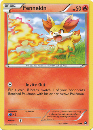 pokemon x and y fennekin card