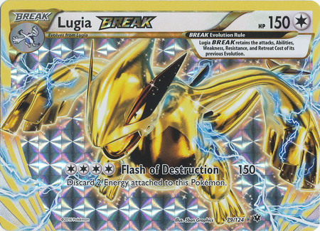 Pokemon Trading Card Game XY Fates Collide Single Card Rare Holo BREAK  Lugia BREAK 79 Damaged - ToyWiz