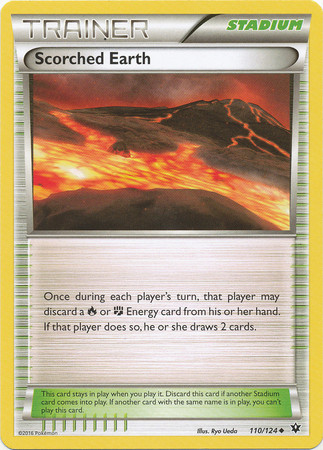 scorched earth pokemon card Pokemon Trading Card Game XY Fates Collide Uncommon Scorched Earth #110