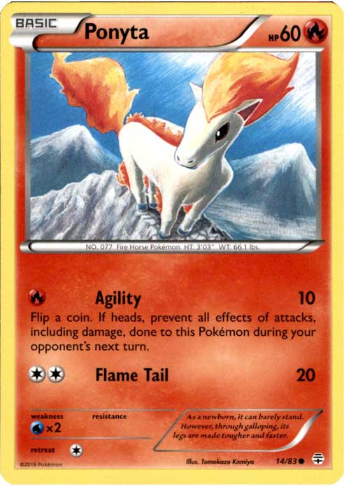 2016 ponyta pokemon card Pokmon Tcg Ponyta Niv.10 19/108 (espaol)